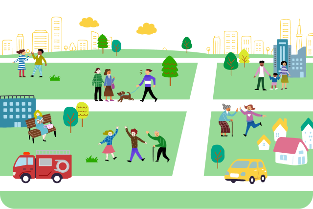 つながりマップのイラスト